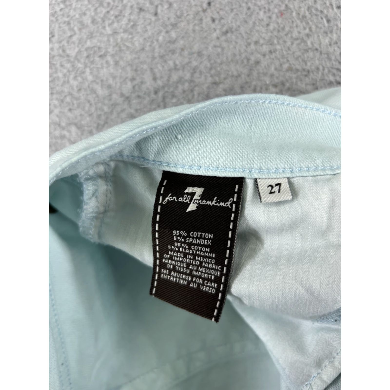 7 For All Mankind 7 For All Mankind Jeans Womens 27 Blue Denim Cropped Comfortable Stretch Regular Straight 5-Pocket Cotton Blend Logo Size 27" / US 4 / IT 40 - 7 Thumbnail