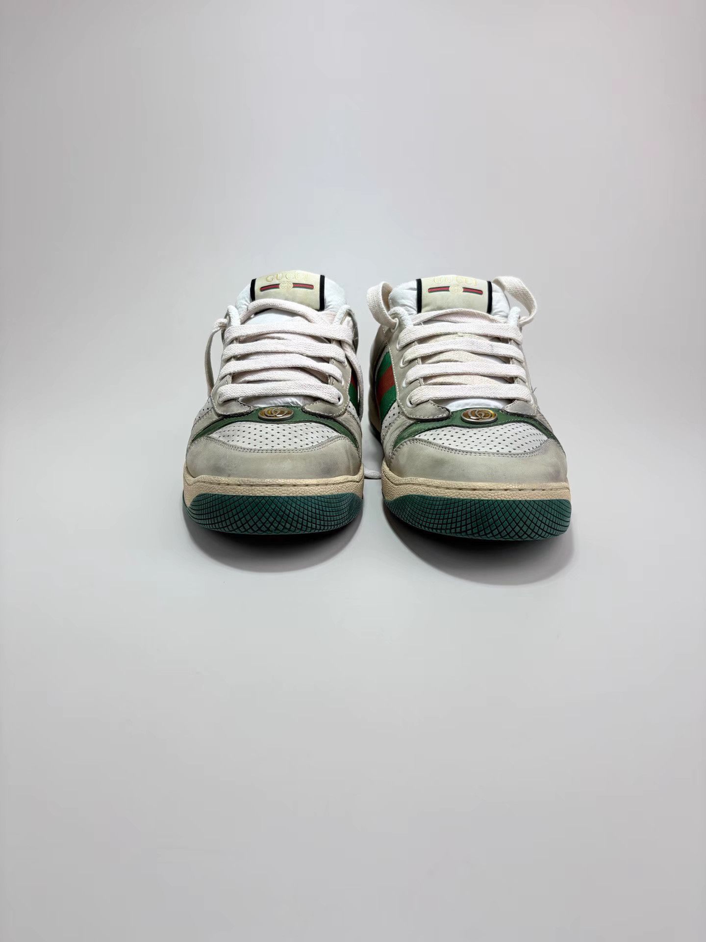 Gucci GUCCI Red & Green Dirty Sneakers Size US 10 / EU 43 - 2 Thumbnail