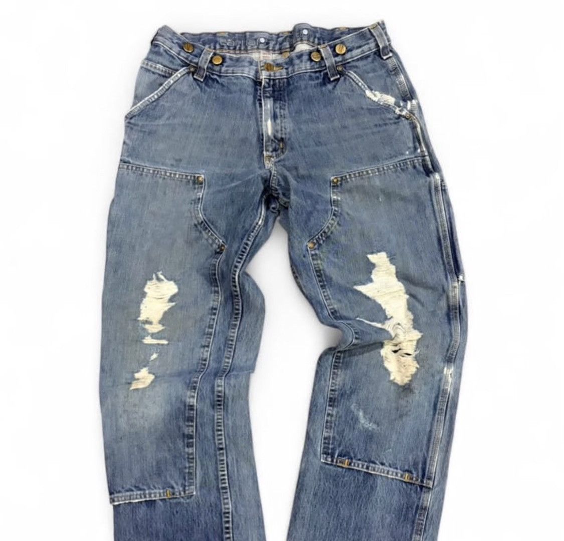 Carhartt Thrashed Carhartt Vintage Streetwear Jeans. 34x34 Size US 34 / EU 50 - 3 Thumbnail