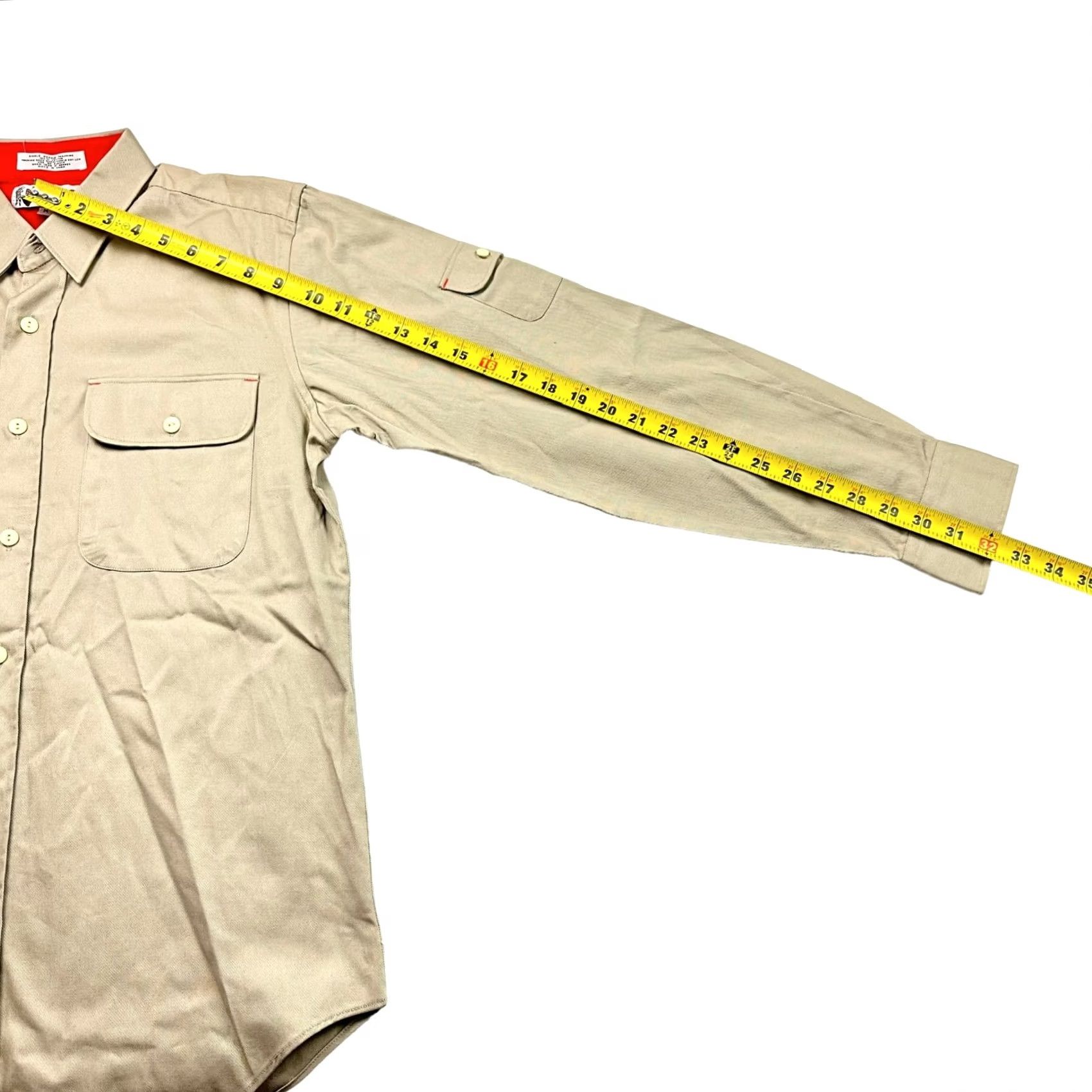 McGregor McGregor Bagpiper Button-Up Shirt Men's Long Sleeve Cotton Tan/Khaki Medium Beige Solid Size US M / EU 48-50 / 2 - 4 Thumbnail