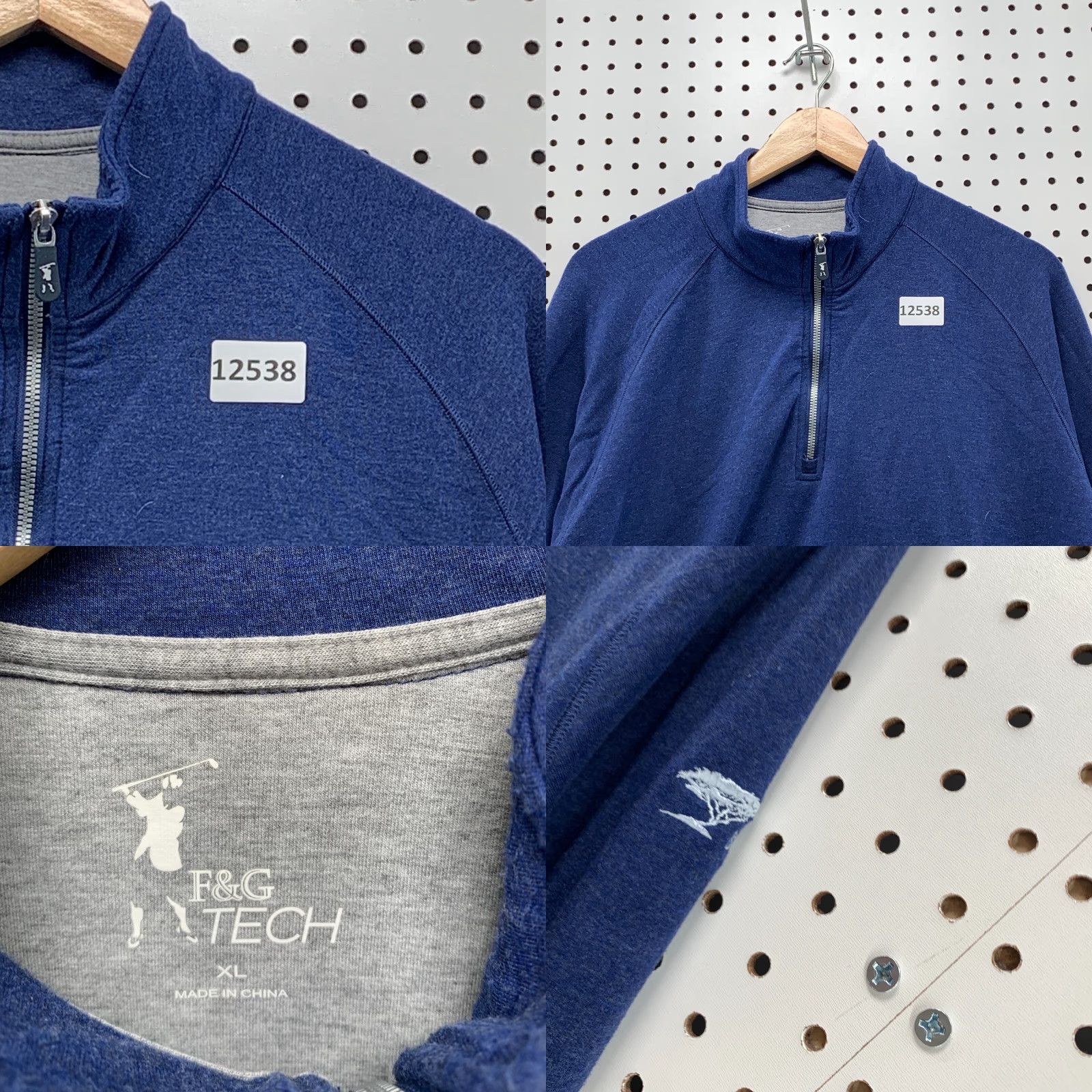 Vintage Briar Ridge Country Club F&G Tech Extra Large Blue Long sleeve 1/4 Zip XL Size US XL / EU 56 / 4 - 8 Thumbnail