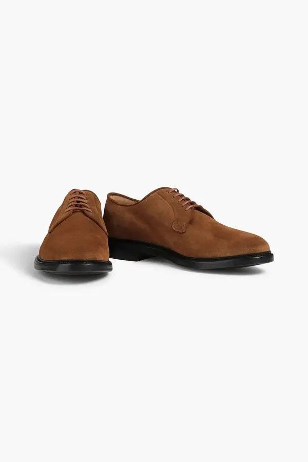 Officine Generale o1mle1025 Kim Suede Derby Shoes in Brown Size US 10 / EU 43 - 2 Thumbnail
