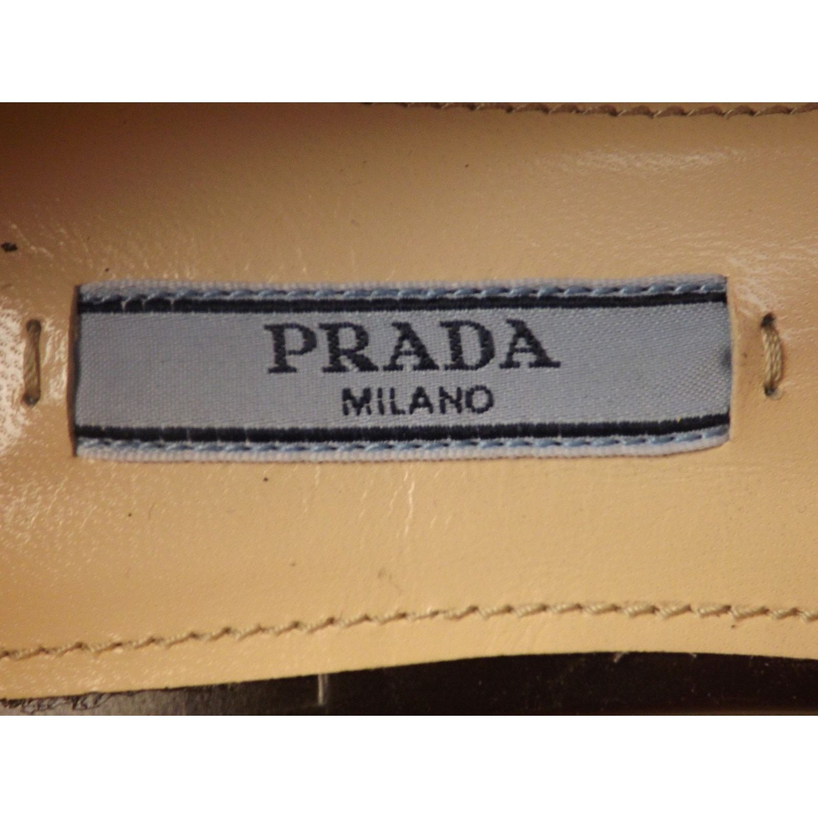 Prada PRADA 1S275E BROWN LEATHER SILVER METAL STUDS FLATS 35.5 Size US 5.5 / IT 35.5 - 6 Thumbnail