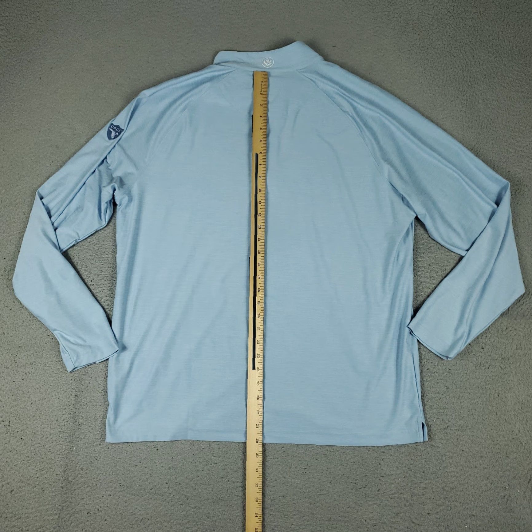Vintage Donald Ross T Shirt Mens 2XL Blue Golf 1/4 Zip Pullover Long Sleeve STAINED Size US XXL / EU 58 / 5 - 4 Thumbnail