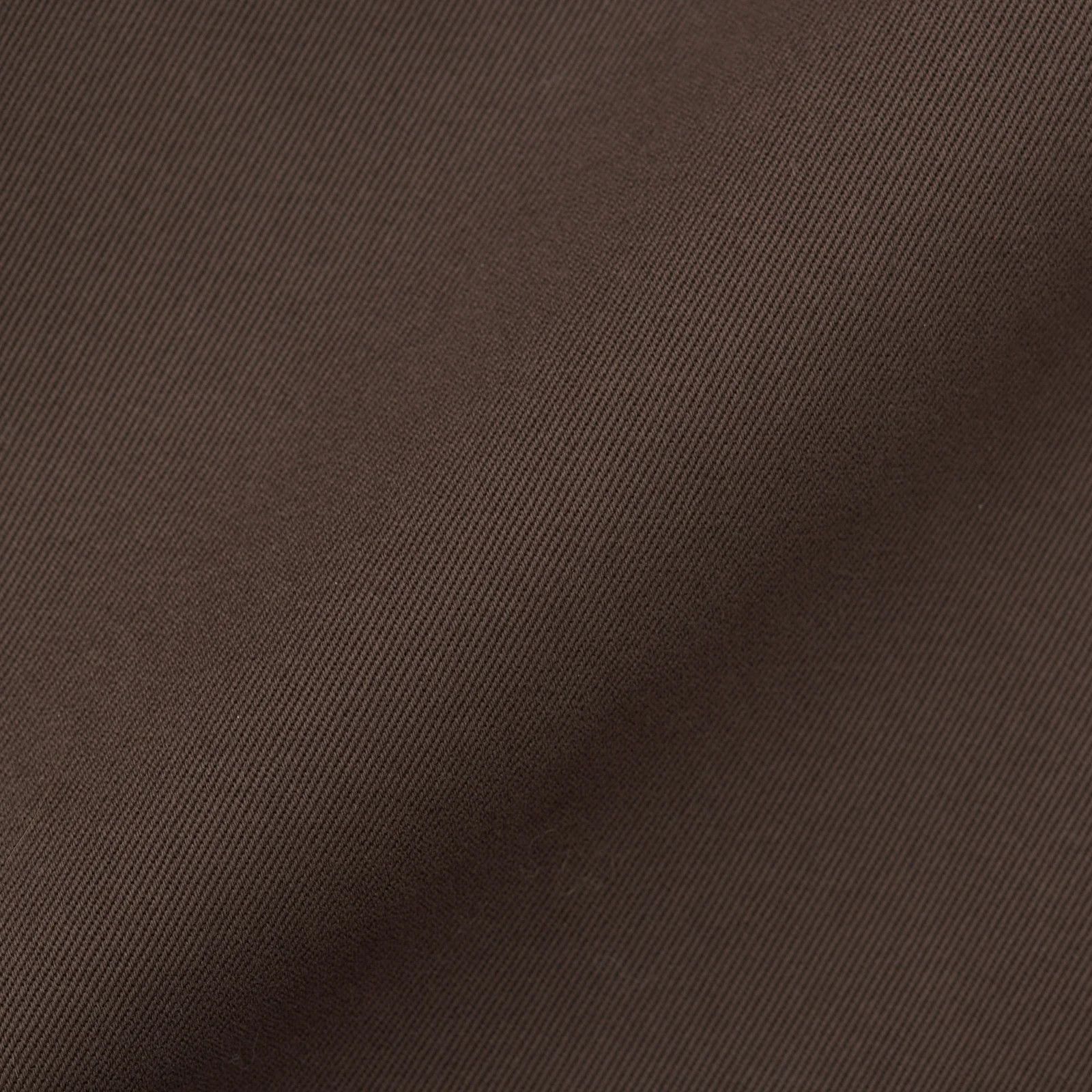 Brunello Cucinelli BRUNELLO CUCINELLI Brown Twill Cotton Single Pleated Pants Size US 38 / EU 54 - 2 Thumbnail