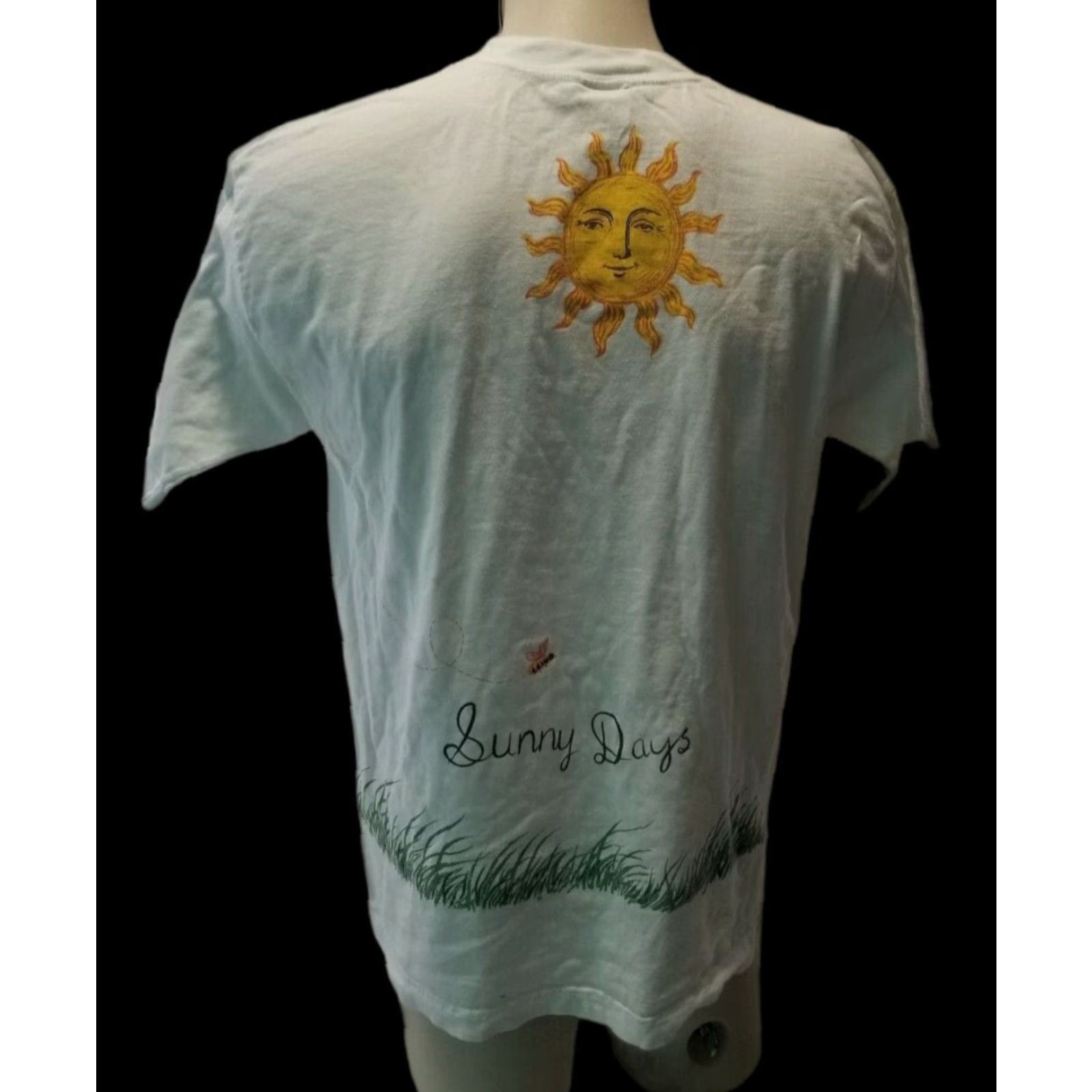 Sunflower VINTAGE 1980s American Weekend Sunflower Graphic T-Shirt Oversized Women’s M/L All Over Print Casual White Size M / US 6-8 / IT 42-44 - 2 Thumbnail