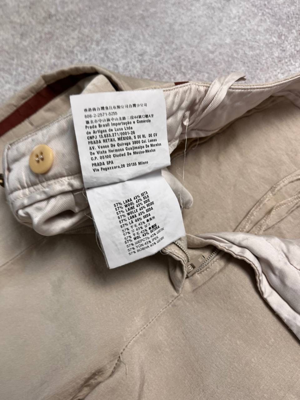 Designer × Prada VINTAGE PRADA WOOL CHINO WOMAN’S PANTS 38 Size 26" / US 2 / IT 38 - 6 Thumbnail