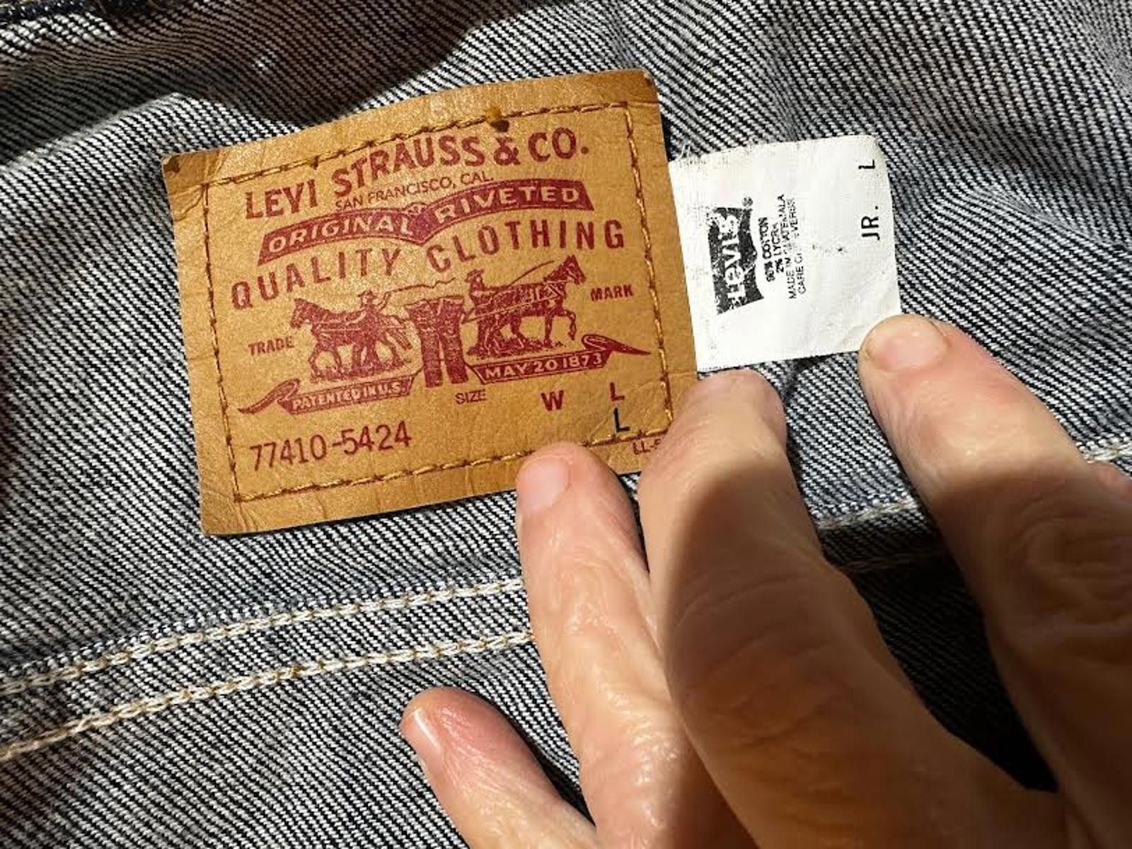 Levi’s 77410-5424 Dark Wash Denim Jacket Jr/L Vintage