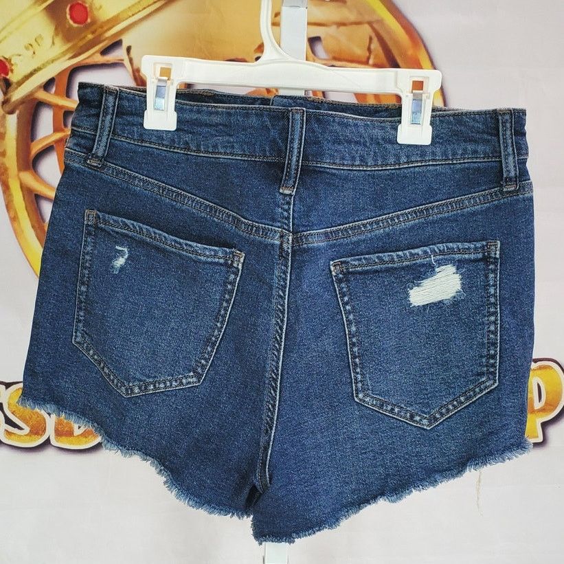 Other SO Dark Blue Distressed High Rise Cutoff Shorts Size 11 Size 34" / US 12 / IT 48 - 2 Thumbnail