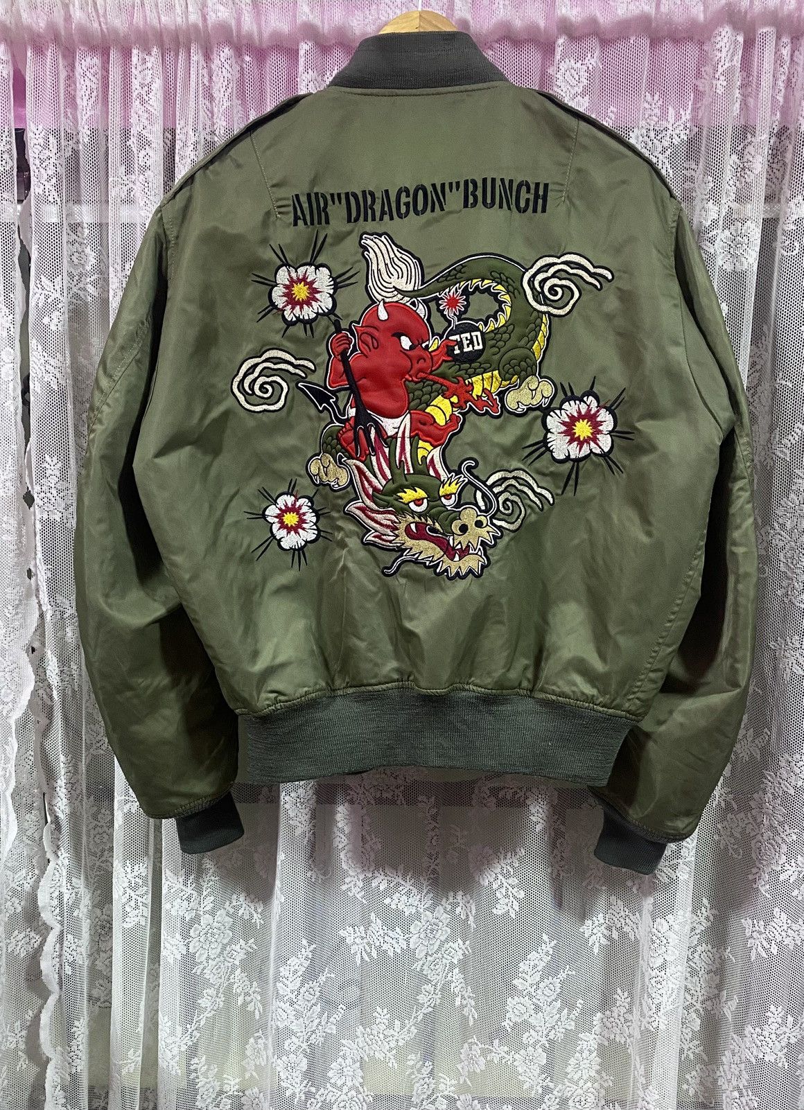 Tedman × Vintage Vintage Ted Company USAF Bomber Jacket Olive Green Size US M / EU 48-50 / 2 - 1 Thumbnail