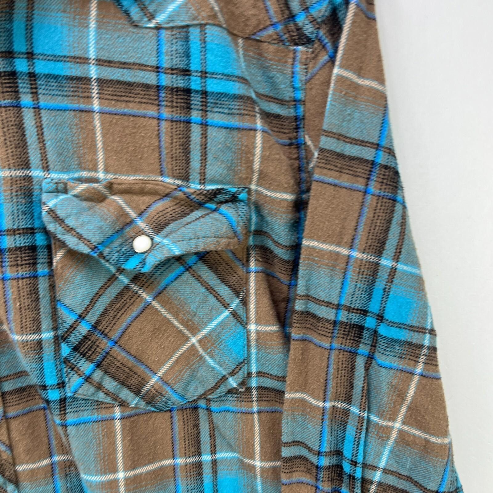 Wrangler Vintage Wrangler Western Pearl Snap Button-Up Plaid Shirt L Size US L / EU 52-54 / 3 - 3 Thumbnail