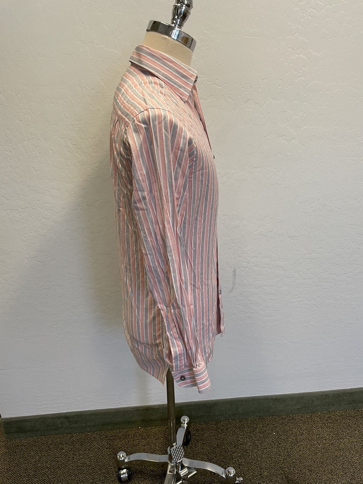 Ermenegildo Zegna × Vintage Vintage Bold Stripe Shirt Size US S / EU 44-46 / 1 - 5 Thumbnail