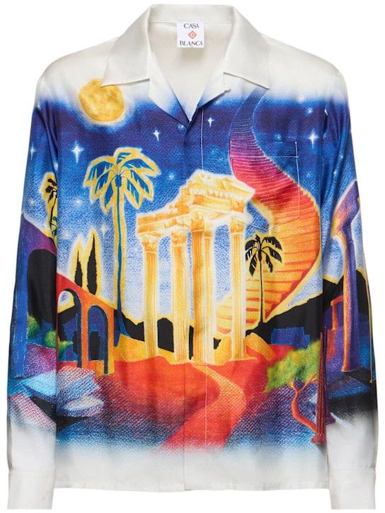 Casablanca o1lsvrm0425 Long Sleeve Silk Shirt in Multicolor Size US M / EU 48-50 / 2 - 1 Thumbnail