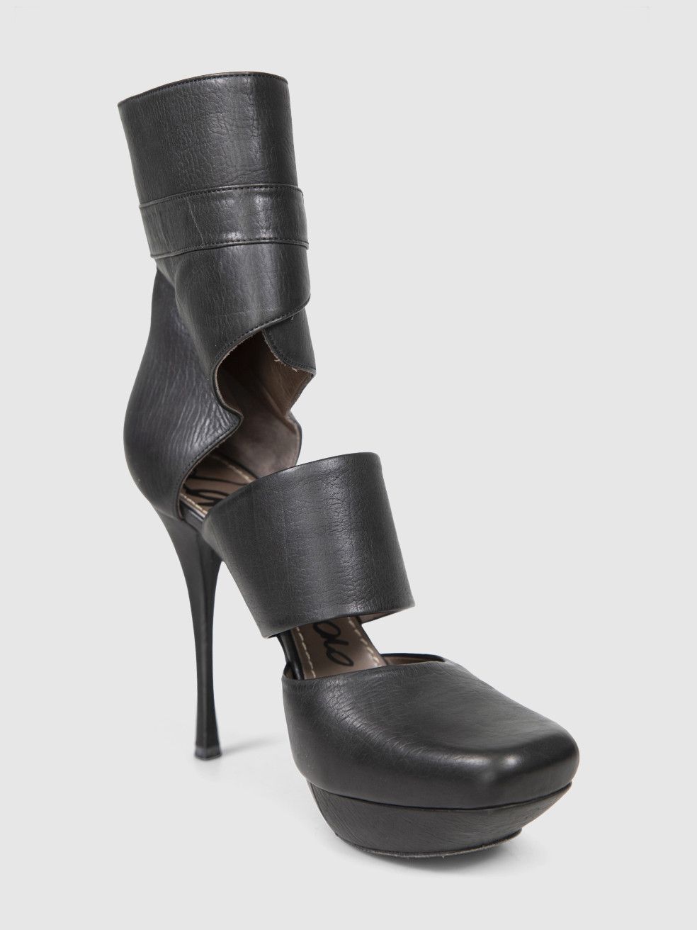 Lanvin Black Leather Cutout Ankle Boots Size US 9 / IT 39 - 1 Thumbnail