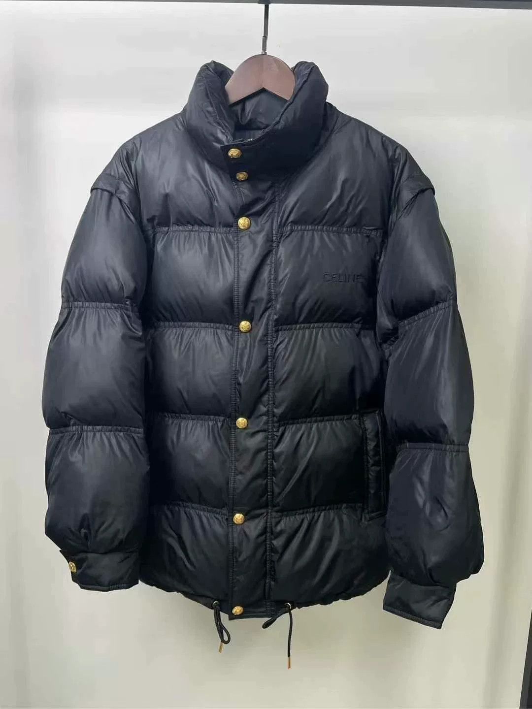 Celine Celine Embroidered Logo Down Jacket Removable Sleeves Size XS / US 0-2 / IT 36-38 - 1 Thumbnail