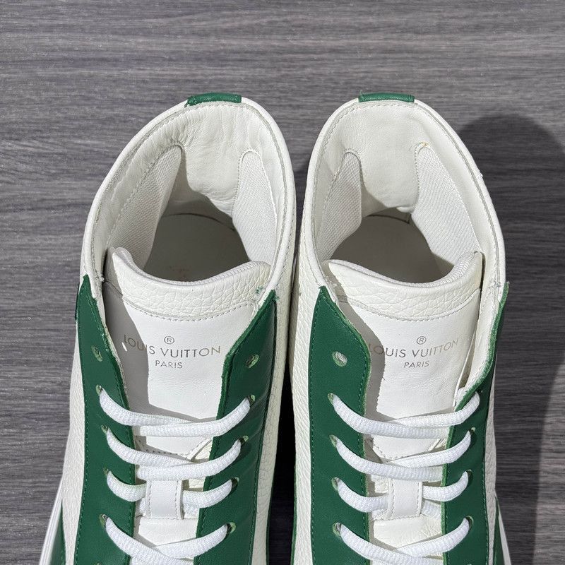 Louis Vuitton Louis Vuitton White Green Tattoo Casual Sneakers - Size US 8 / EU 41 - 8 Thumbnail