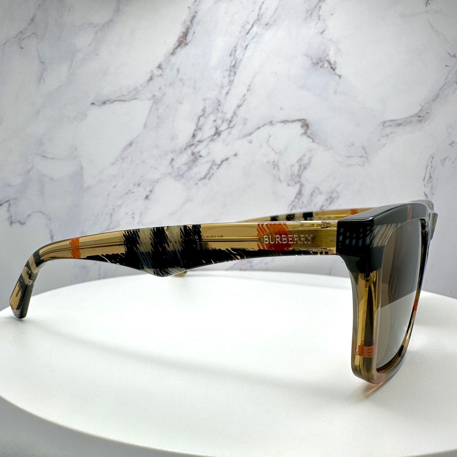 Burberry New Burberry Sunglasses Brown Black Square Classic Check Size ONE SIZE - 5 Thumbnail
