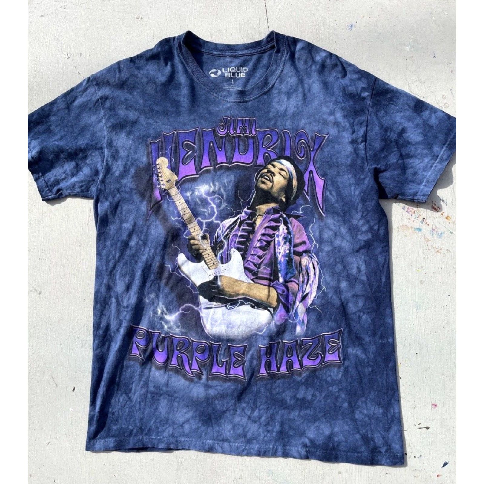 Liquid Blue VINTAGE Men’s Liquid Blue T-Shirt Blue Jimi Hendrix L 60s Psych Rock Guitar Legend Blues Tie Dyed Size US L / EU 52-54 / 3 - 5 Thumbnail