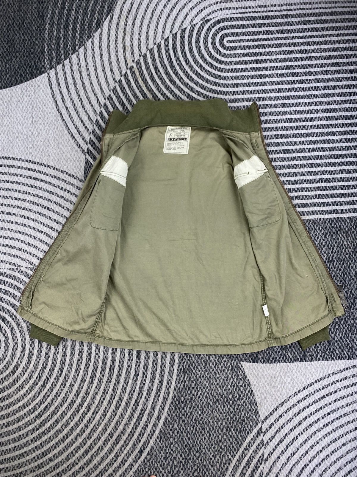 Japanese Brand Vtg Back Number Army Style Zipper Jacket Size US M / EU 48-50 / 2 - 6 Thumbnail
