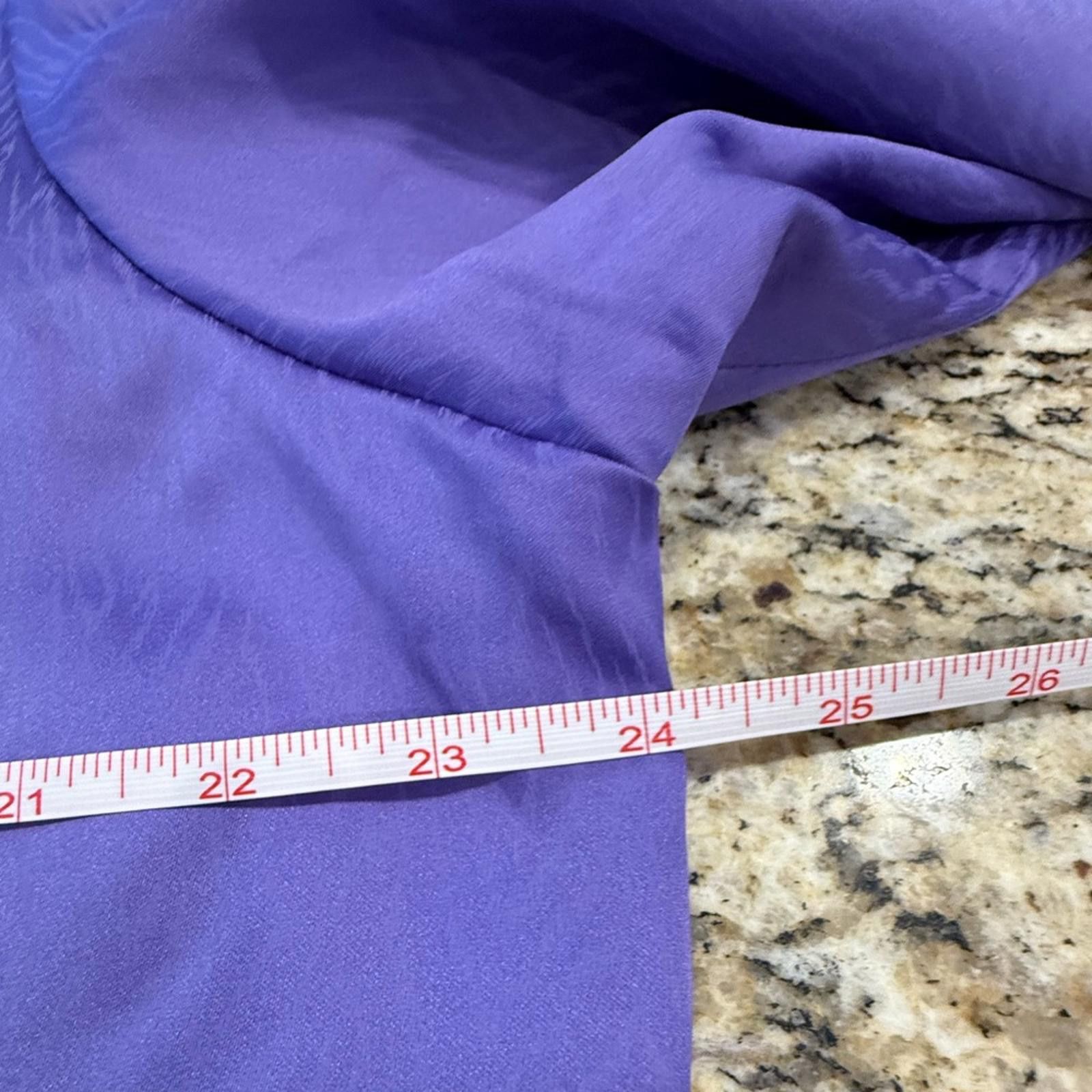 Other Purple dressy top subtle swirled pattern coquette bow SZ 1X Size XL / US 12-14 / IT 48-50 - 7 Thumbnail