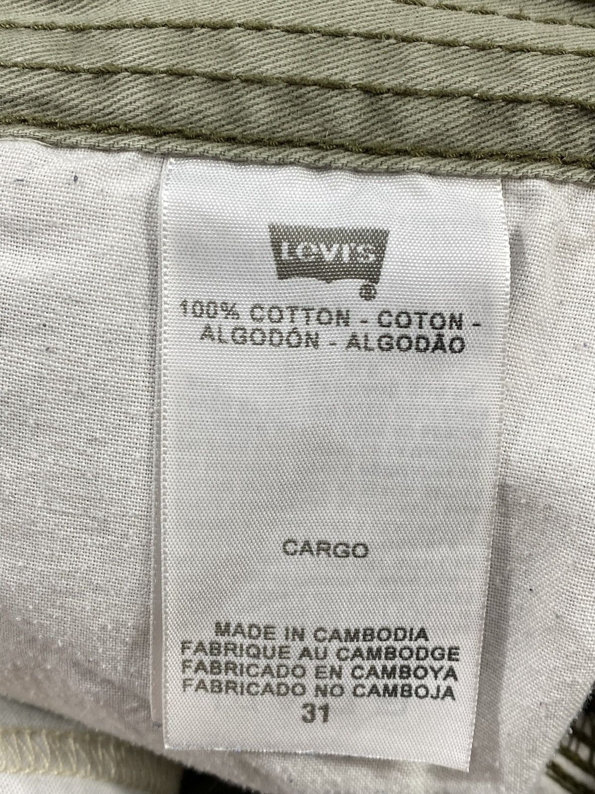 Levi's 🔥LASTDROP🔥VTG Levis Cargo Military Multipockets Khaki Shorts Size US 31 - 11 Thumbnail
