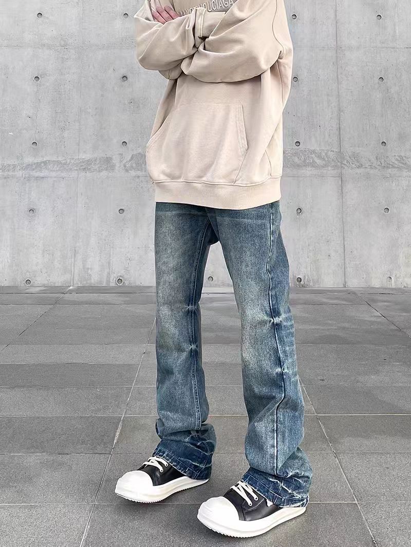 Japanese Brand × Jean Vintage washed straight leg micro flare jeans Size US 34 / EU 50 - 3 Thumbnail