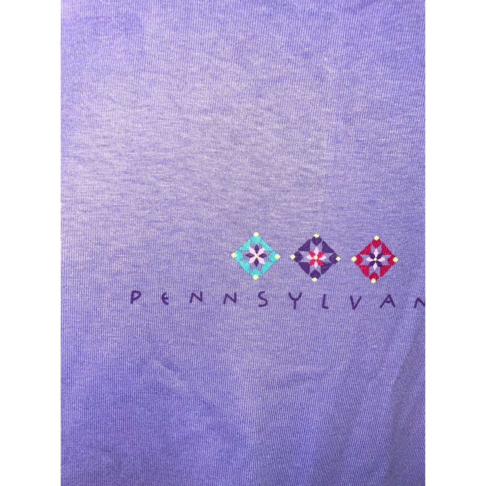 Anvil Vintage Pennsylvania Shirt PA Purple Tee 90s VTG Anvil Large Size US L / EU 52-54 / 3 - 3 Thumbnail