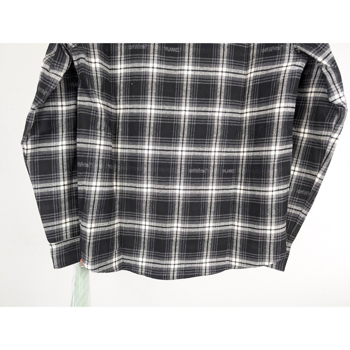 Off-White o1rshd1 Stencil Flannel Check Shirt in Black Size US S / EU 44-46 / 1 - 13 Thumbnail