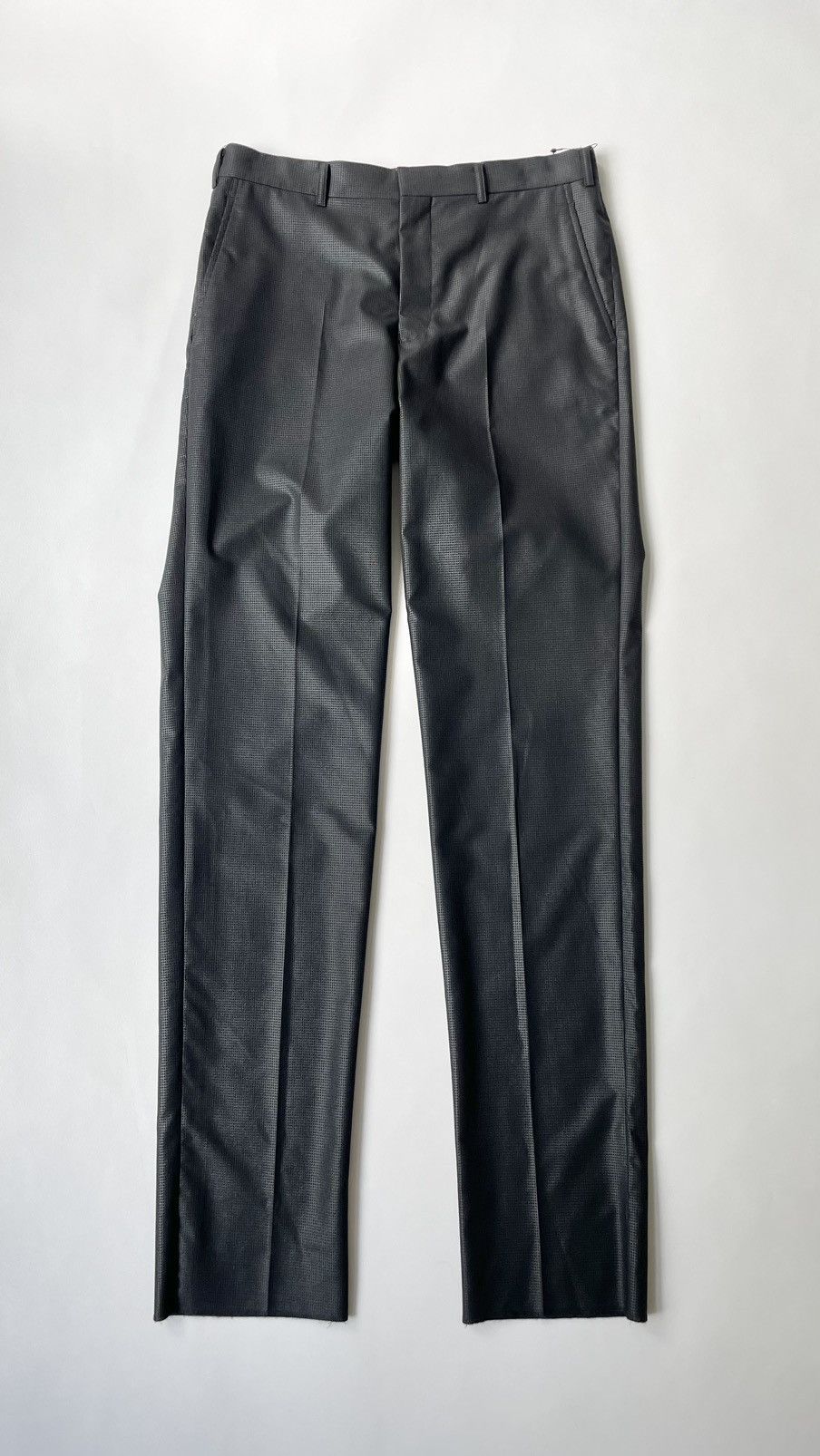 Comme des Garcons S/S 15 Black ‘Shimmer Grid Check’ Trousers Size US 34 / EU 50 - 2 Thumbnail