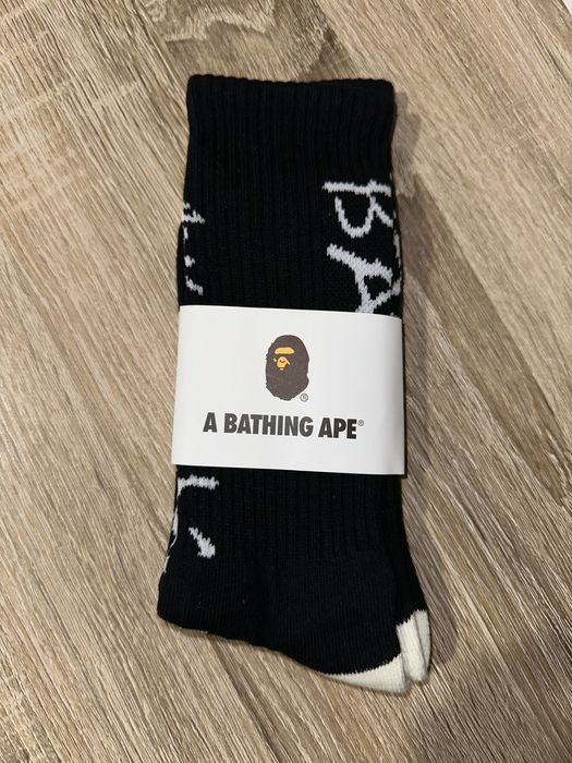 Bape Bape Japanese kanji logo socks | Grailed