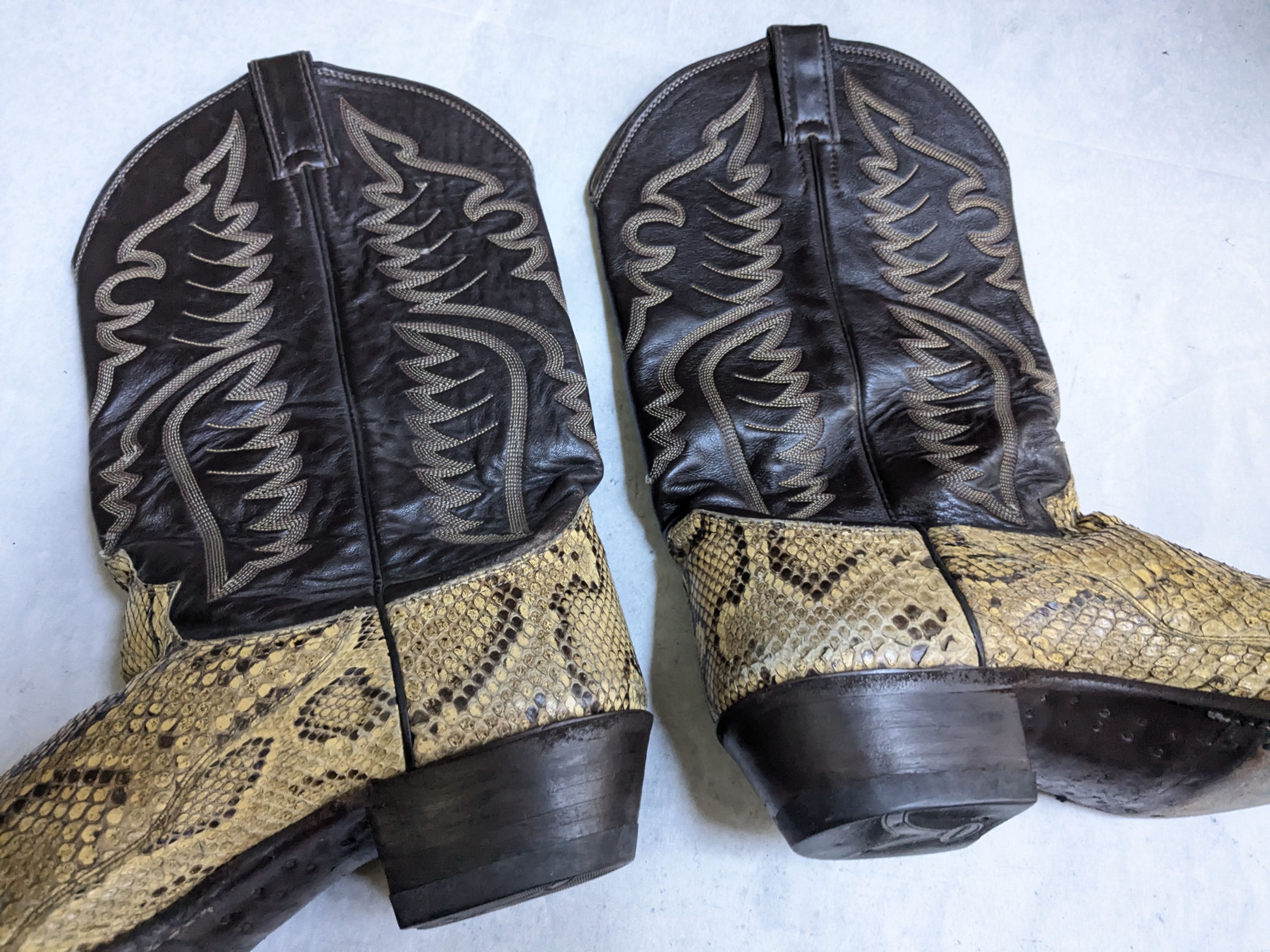 Justin Boots Justin Cowboy Boots Python Snakeskin 13 E Wide USA Size US 13 / EU 46 - 8 Thumbnail