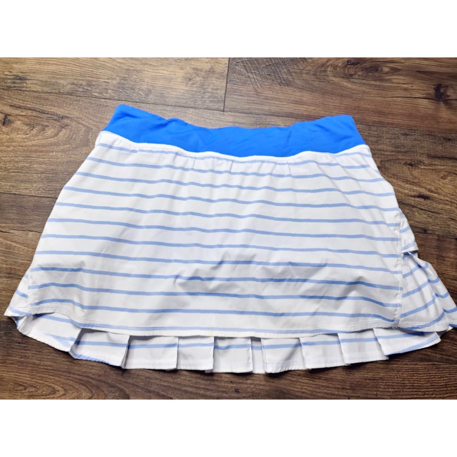 Lululemon LULULEMON Run Skort Womens Stripe Blue White Athletic Running Skirt Size 10 Size 32" / US 10 / IT 46 - 2 Thumbnail