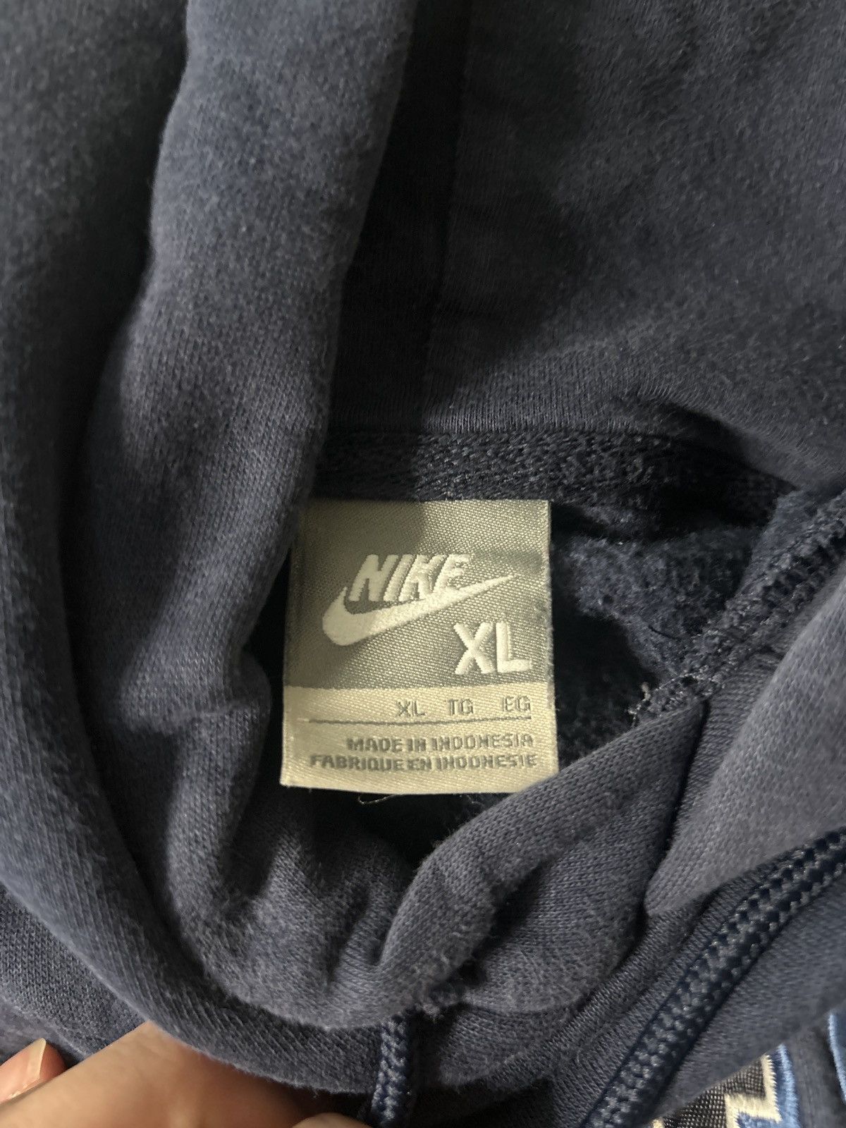 Nike Vintage 2000s blue nike hoodie Size US XL / EU 56 / 4 - 3 Thumbnail