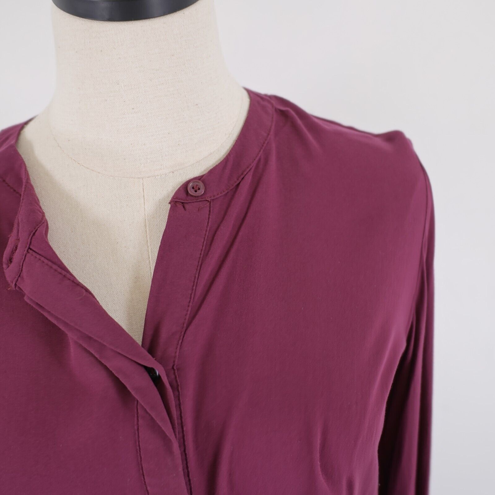 Gap Gap Purple Medium The Tunic Shirt Blouse Long Sleeve 1/2 But Size M / US 6-8 / IT 42-44 - 2 Thumbnail
