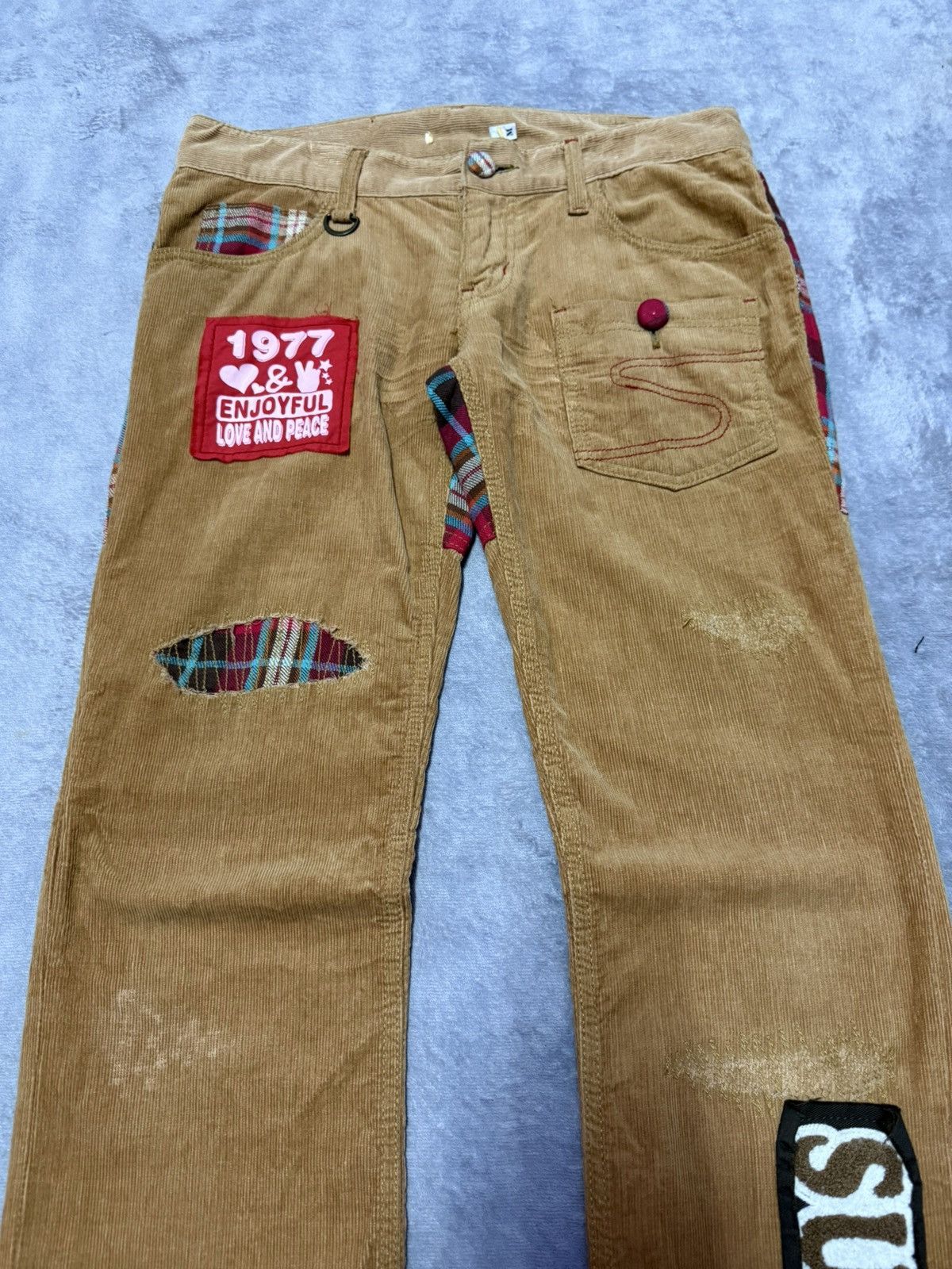 GOSTAR DE FUGA × Hysteric Glamour Sunny Smith Japan Hybrid Constructed Boro Corduroy Pants Size US 30 / EU 46 - 8 Thumbnail