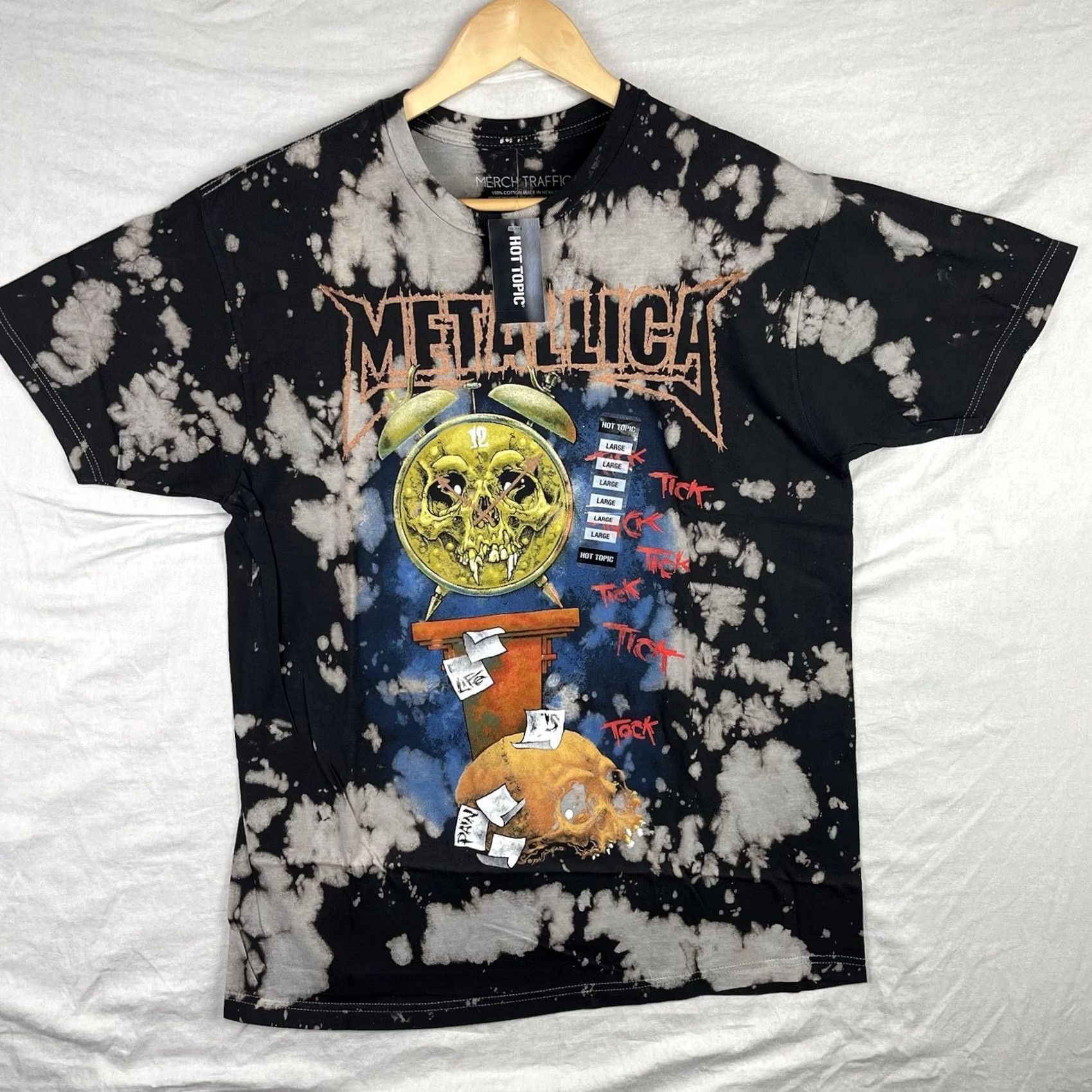 Hot Topic VINTAGE Metallica Shirt Mens Large Pushead Heavy Metal Hot Topic Death Is Pain Adult Size US L / EU 52-54 / 3 - 2 Thumbnail
