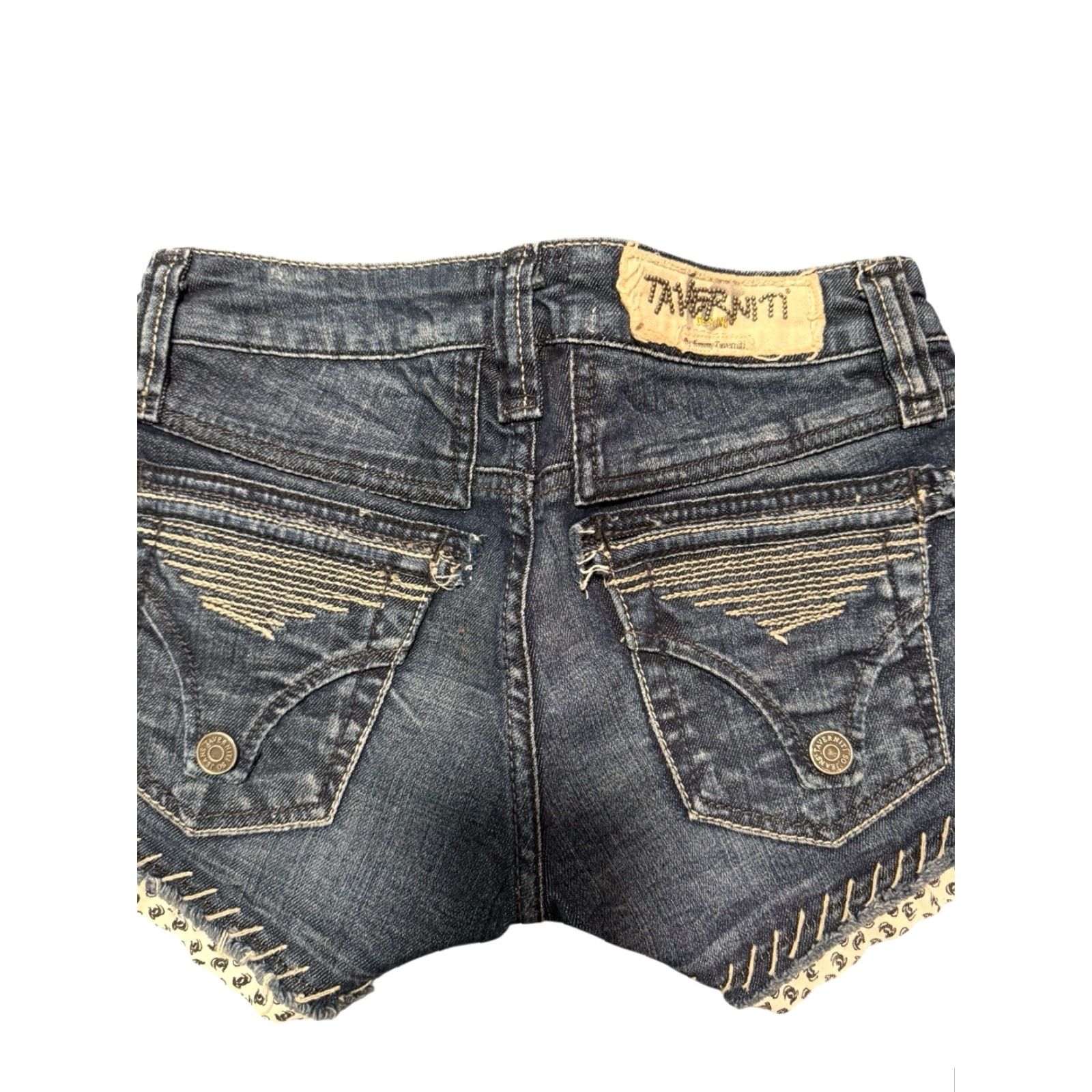 Vintage VINTAGE Taverniti So Kate Shorts Denim Embroidered Pocket Size 25 Women Slim Blue Size 42" / US 20 - 6 Thumbnail