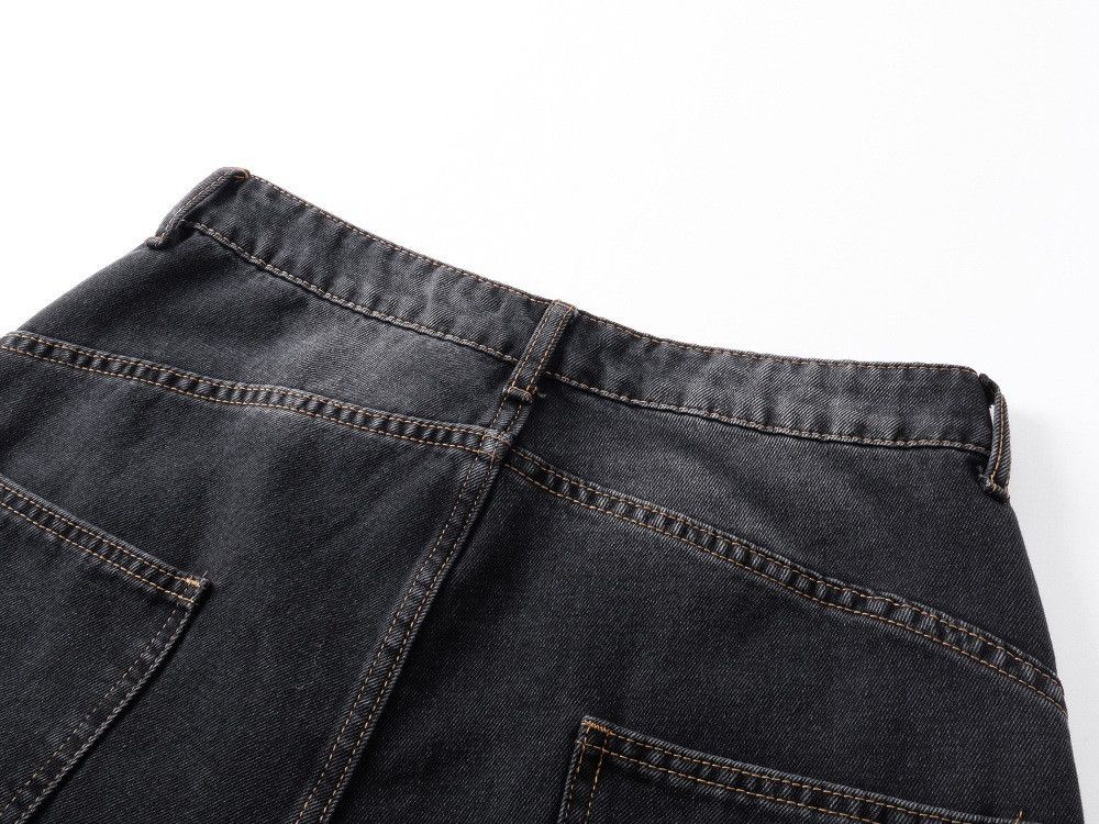 Japanese Brand Men's high-street fun cartoon loose wide-leg curved jeans Size US 32 / EU 48 - 6 Thumbnail