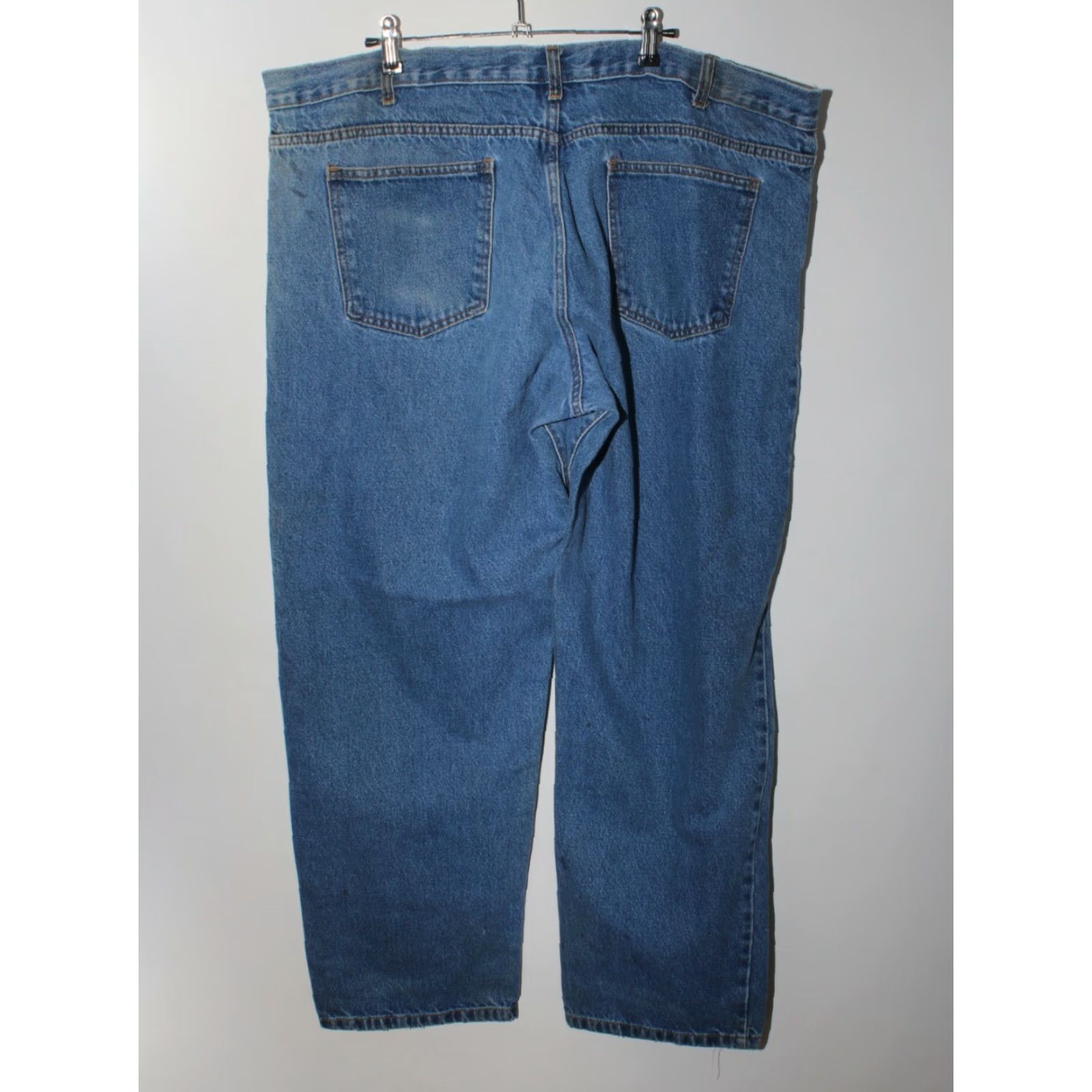 Faded Glory Faded Glory Jeans Mens Straight Denim High Rise 44x32 Blue 100% Cotton 5-Pocket Belt Loops Mens Size US 44 / EU 60 - 2 Thumbnail