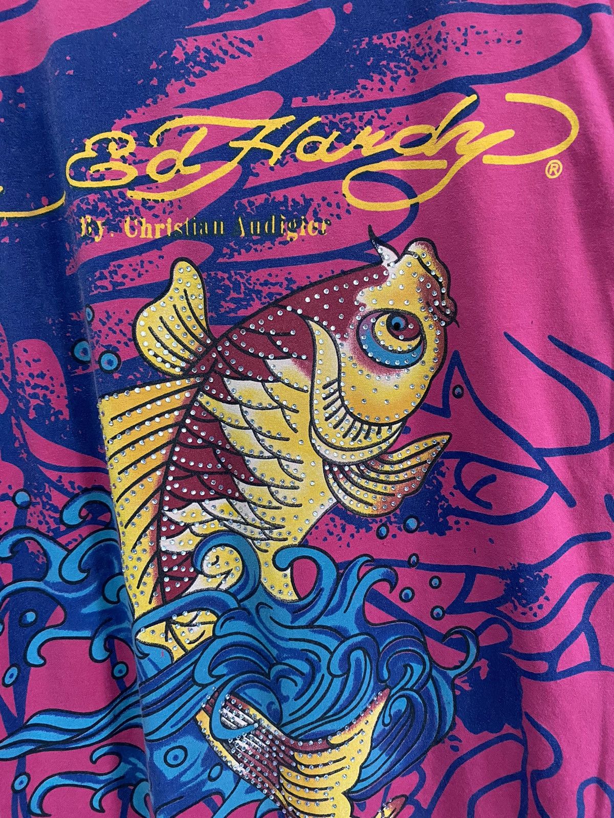 Christian Audigier Swarovski Fish x Skulls Ed Hardy by Christian Audigier Size XL / US 12-14 / IT 48-50 - 3 Thumbnail