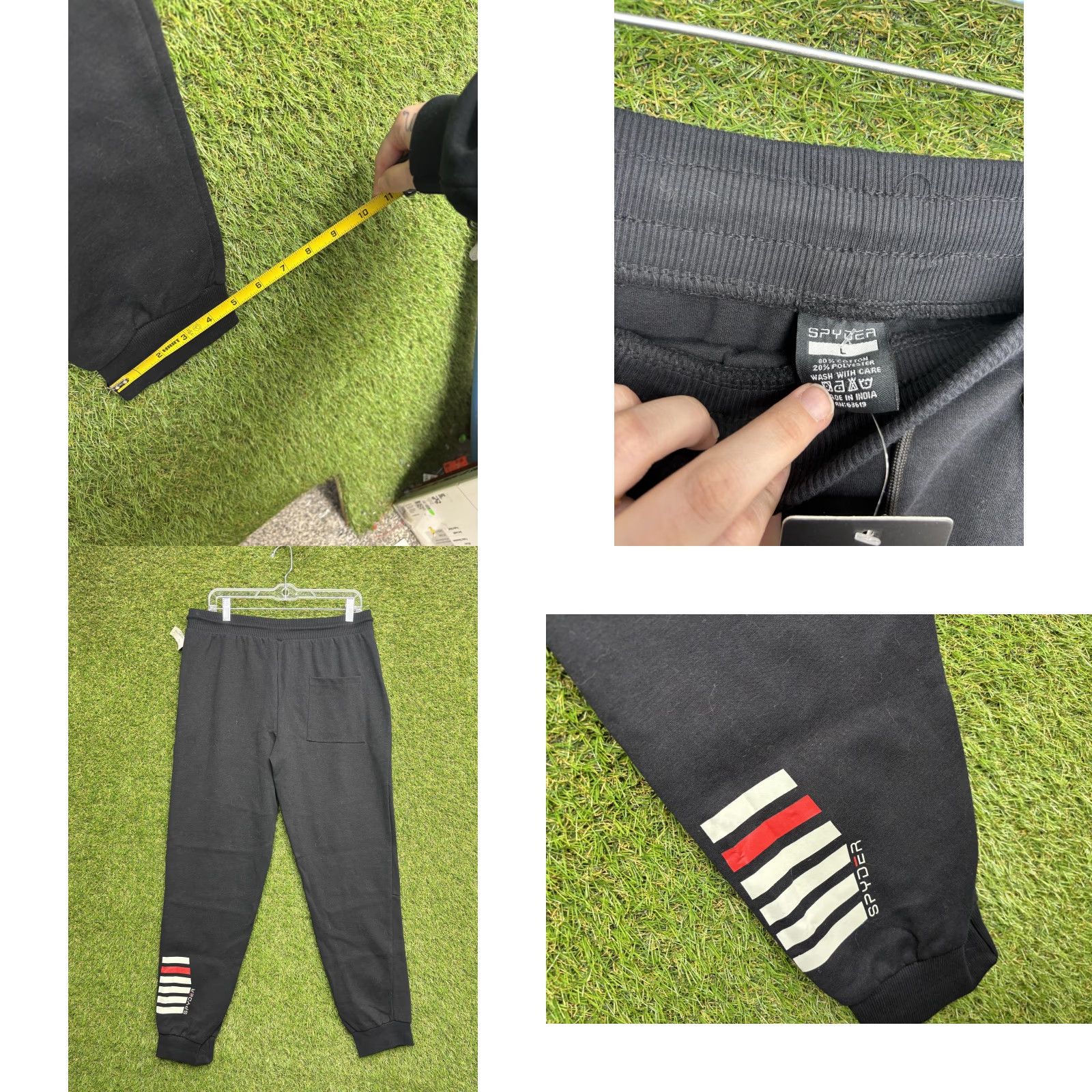 Spyder Spyder Mens Large Black Knit Lounge Pants Drawstring Joggers Loungewear Size US 33 - 8 Thumbnail