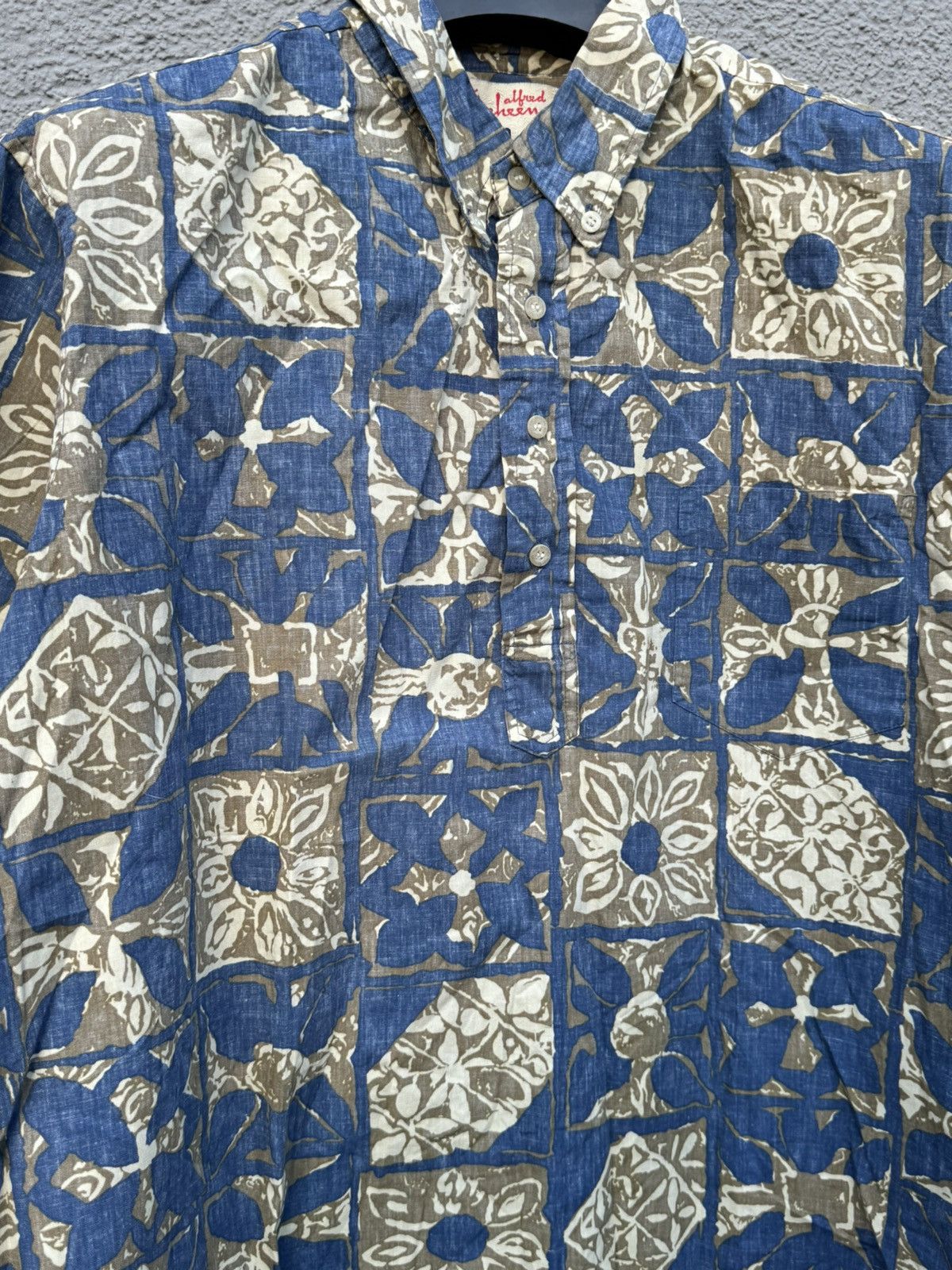 Reyn Spooner × Vintage RARE Reyn Spooner 1/4 Shirt XL Alfred Shaheen Pareau Aloha Size US XL / EU 56 / 4 - 2 Thumbnail