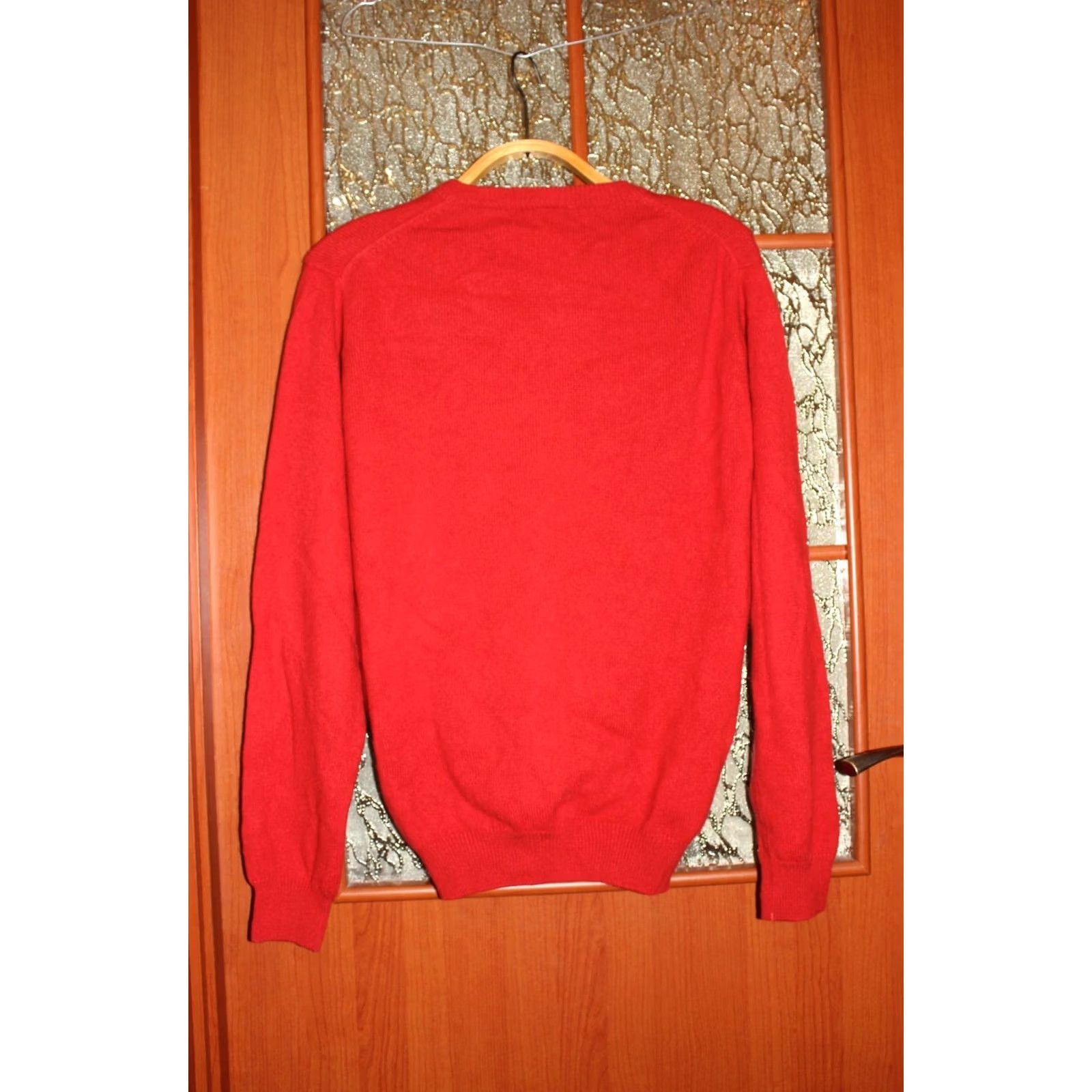 Lacoste VINTAGE Lacoste Jumper Sweatshirt Wool Red Sweatshirt Wool V-Neck Men 4 Regular Red 55 68.5cm 80.5cm Mens Size US S / EU 44-46 / 1 - 6 Thumbnail
