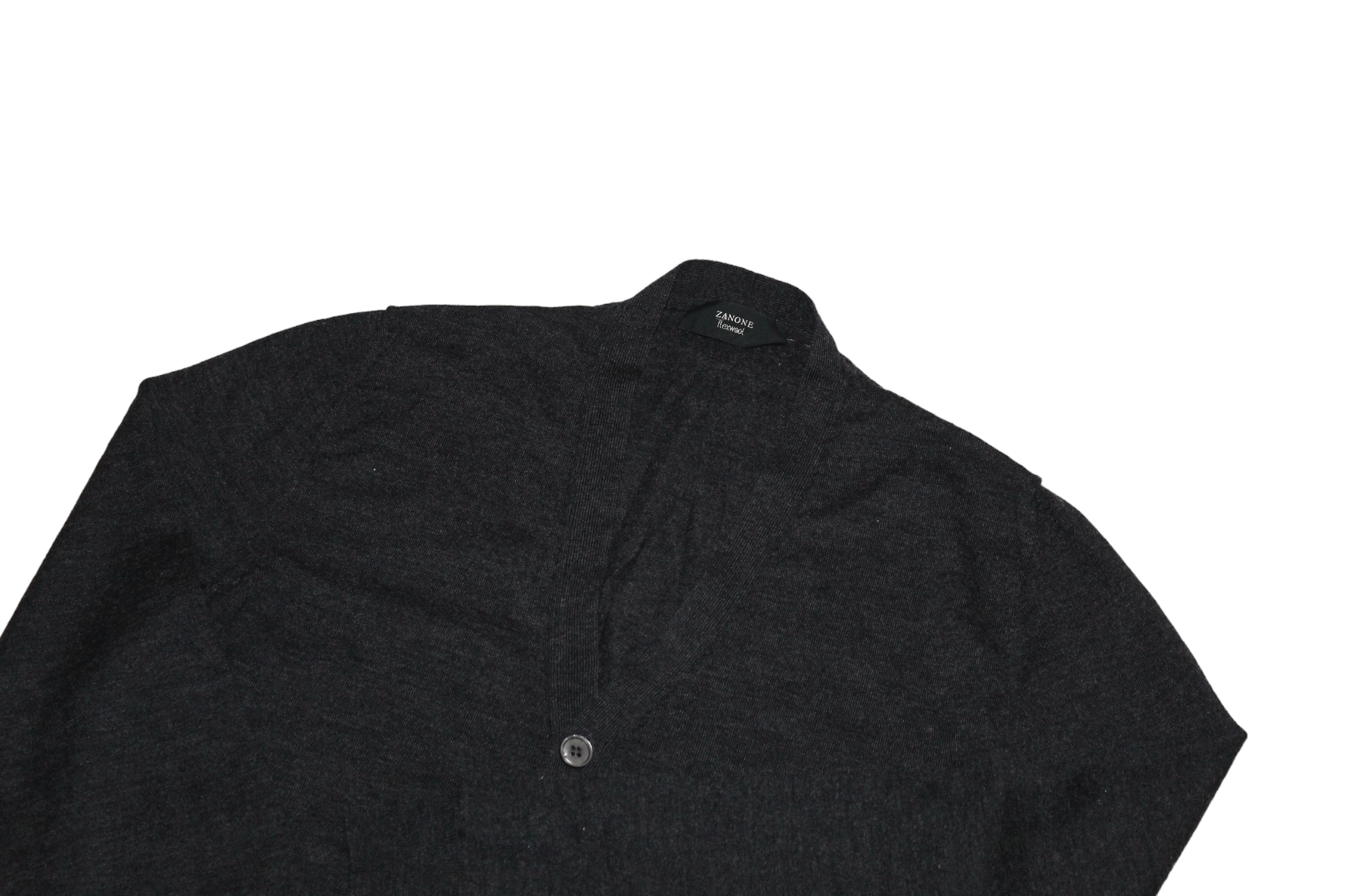 Zanone Zanone Flexwool by Slowear Classic Cardigan Charcoral Grey Size US M / EU 48-50 / 2 - 3 Thumbnail