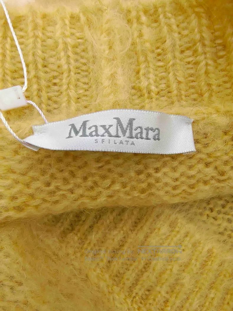 Max Mara Max Mara Light Yellow Knit Cardigan Open-Front Jacket Size S / US 4 / IT 40 - 3 Thumbnail