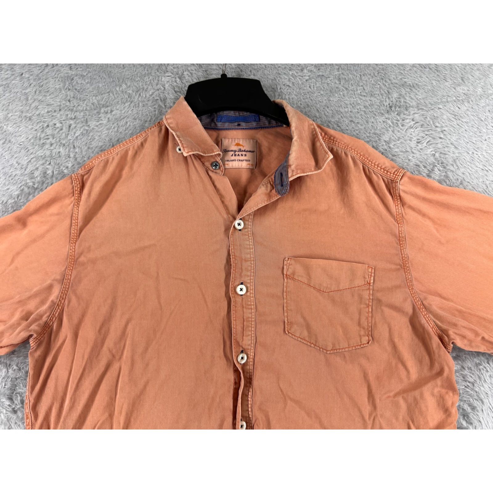 Tommy Bahama Tommy Bahama Shirt Men M Orange Long Sleeve Button-Up Twill Floral Aloha Beach Resort 90s? Size US M / EU 48-50 / 2 - 4 Thumbnail