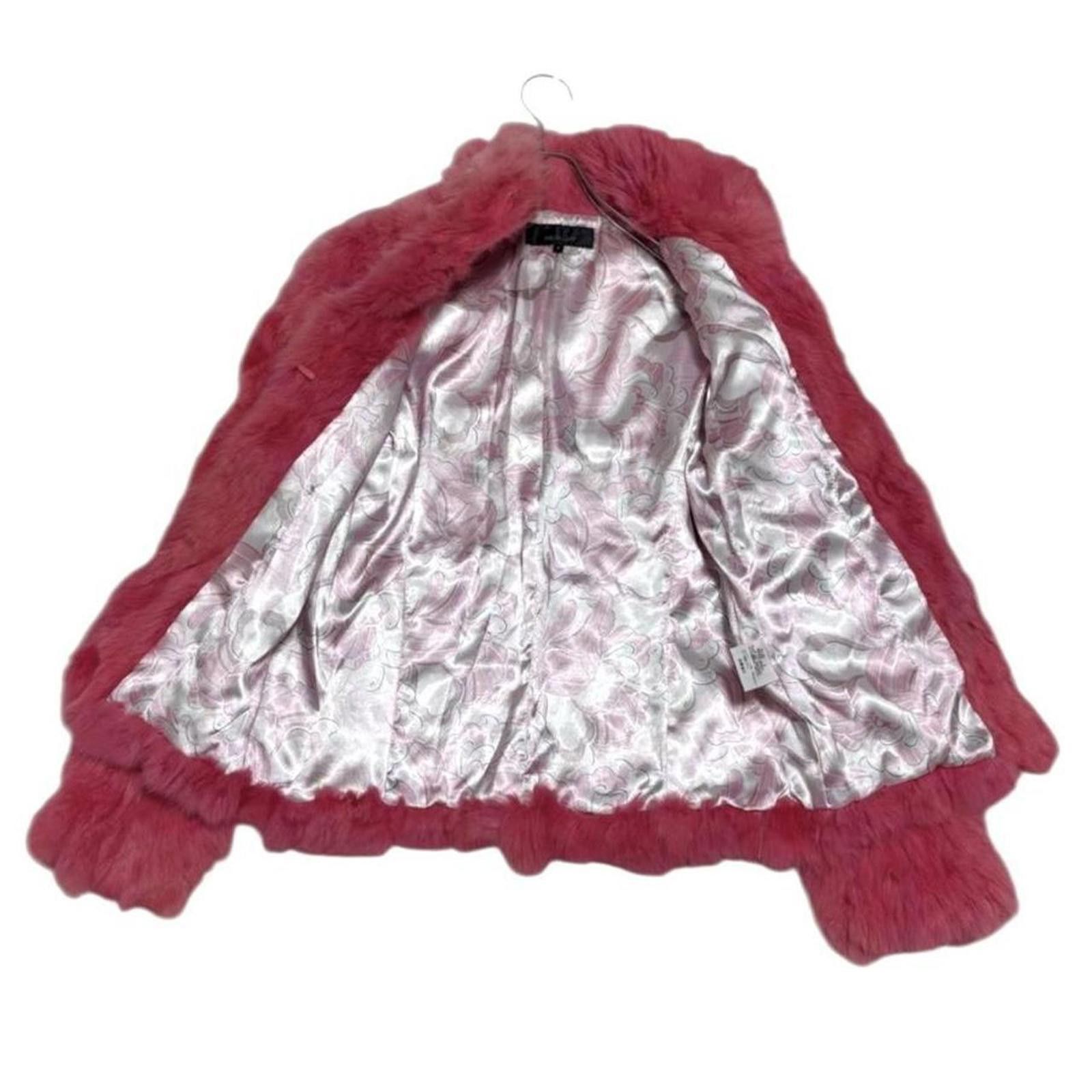 Other Real rabbit rare whimsy goth pink fur short fur coat jacket Size XS / US 0-2 / IT 36-38 - 4 Thumbnail