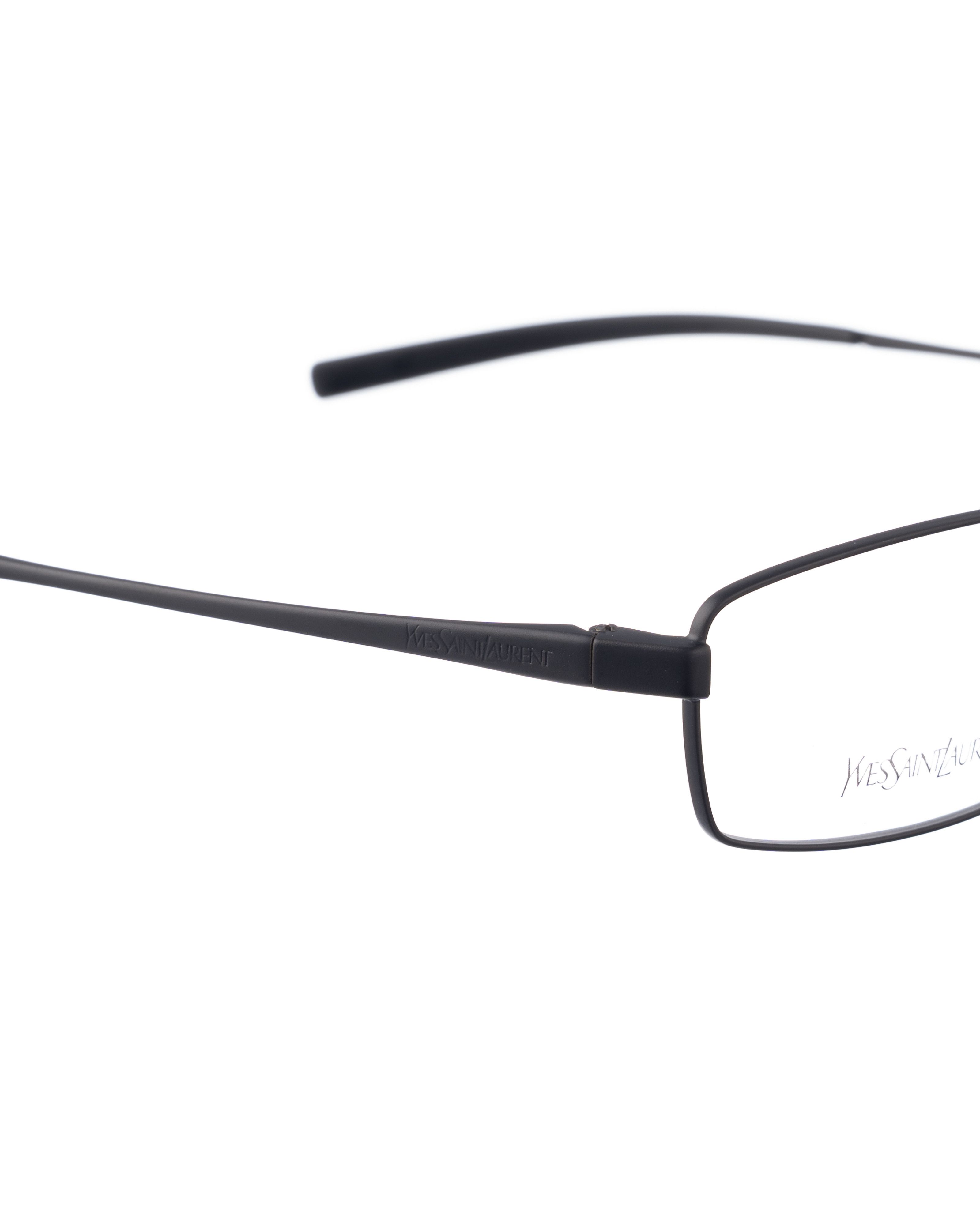 Saint Laurent Paris Yves Saint Laurent 00s Black Thin Matte Metal Glasses Size ONE SIZE - 3 Thumbnail