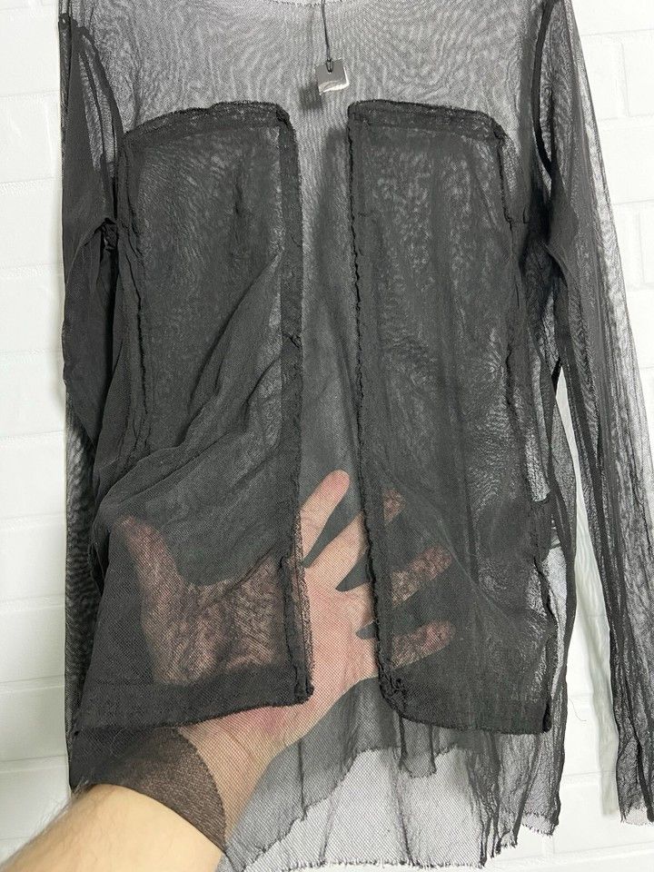 Rundholz RUNDHOLZ DIP Women's Top Blouse Mesh Black Cotton Size L Size L / US 10 / IT 46 - 6 Thumbnail