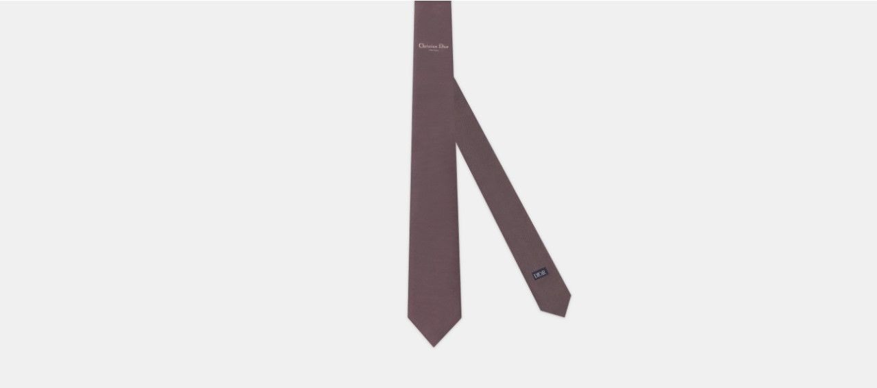 Dior o1w1db10824 Size: OS / Couture Tie in Plum Size ONE SIZE - 1 Thumbnail